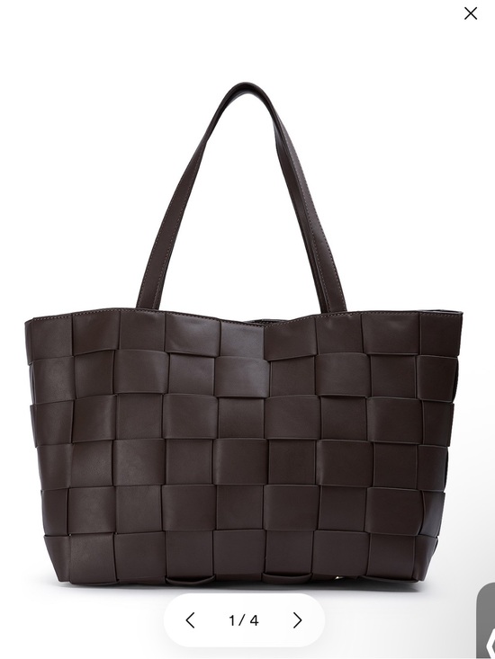 Tony Bianco Handbags - Tony Bianco Brown Woven Leather Tote